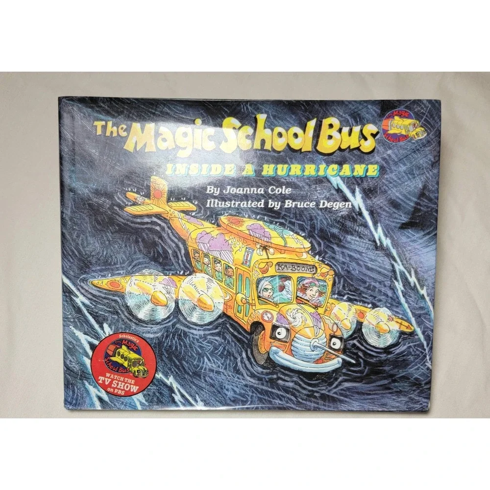 1995 The Magic School Bus Inside A Hurricane Hardback 1st Edition With Jacket.